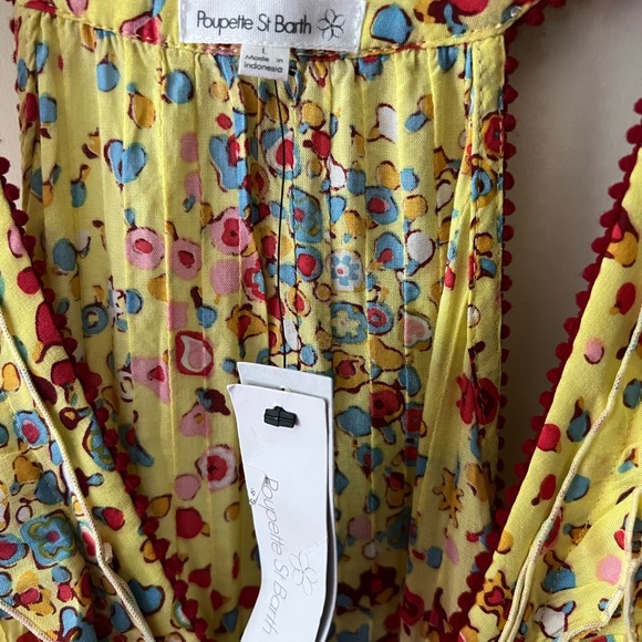 NWT Poupette St. Barth Mae V Neck Mini Dress - Picture 3 of 5